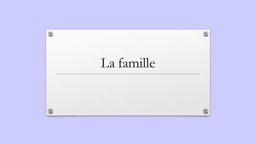 <p>Ma Famille</p>