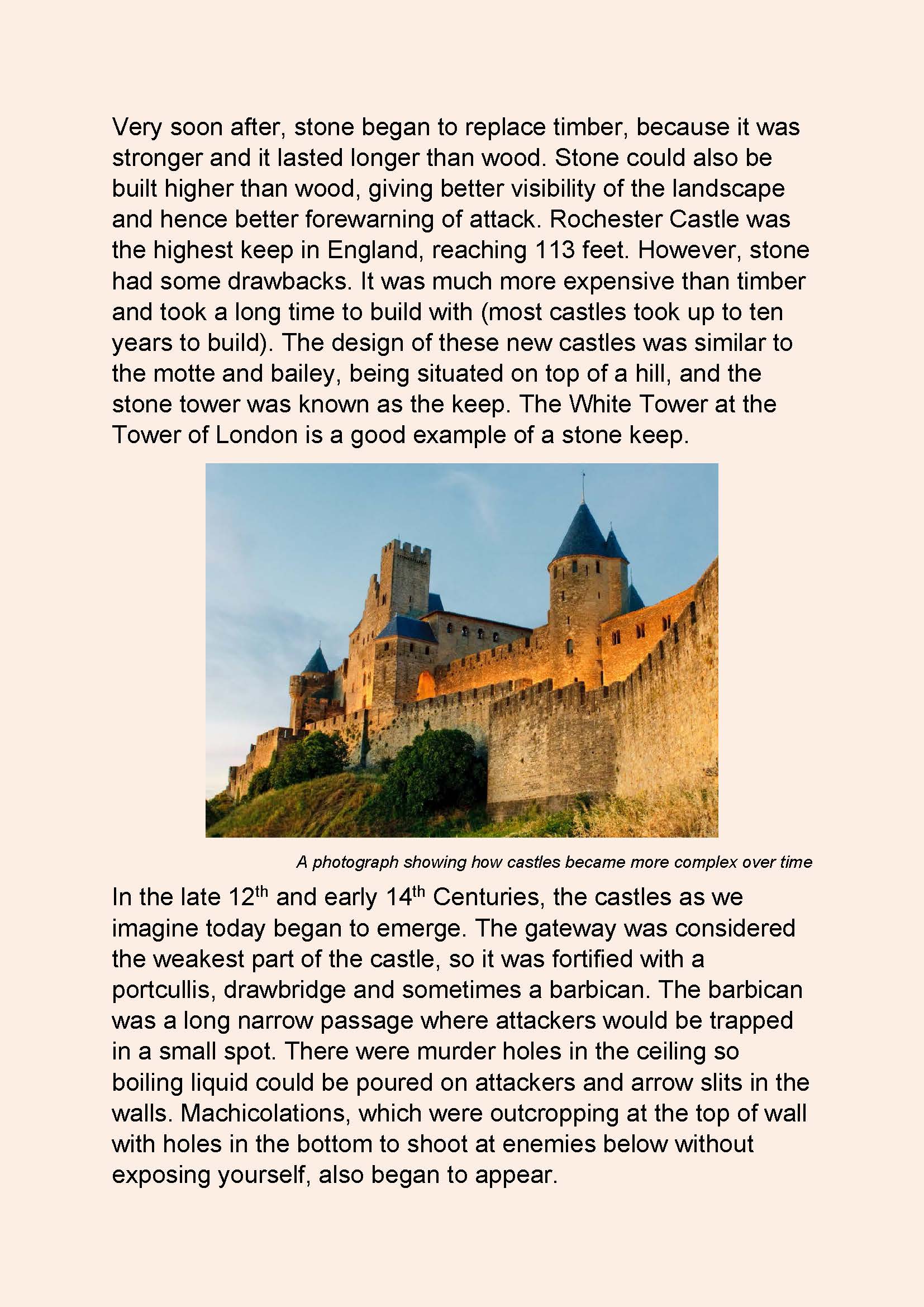 how to describe a castle in creative writing