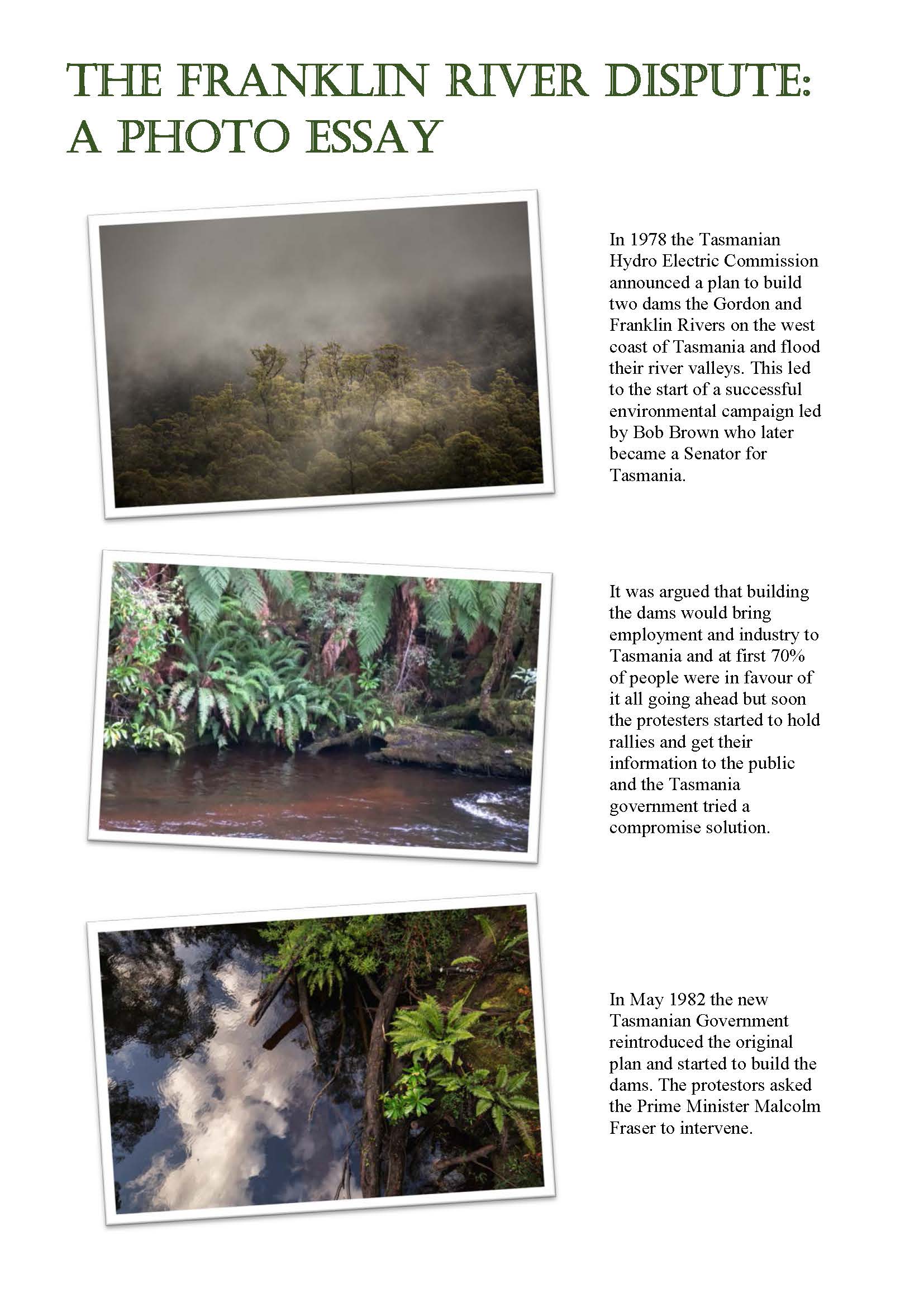 examples of photo essay about nature